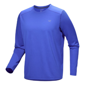 Cormac Crew T-shirt med rund hals och långa ärmar "Blue"
