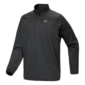 Delta 1/2 Zip Neck Top "Black"