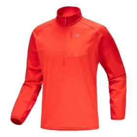 Delta 1/2 Zip Neck Top "Red"