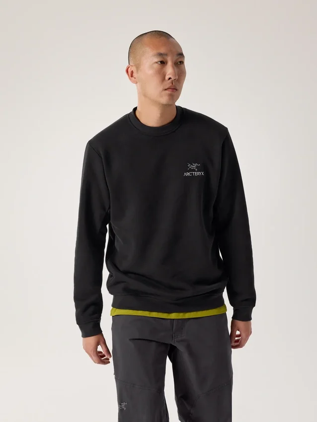 Emblem Fleece Crew Neck Pullover för män
