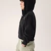 Emblem Fleece Full Zip Crop Huvtröja för damer