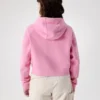 Emblem Fleece Full Zip Crop Huvtröja för damer