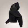 Emblem Fleece Full Zip Crop Huvtröja för damer