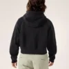 Emblem Fleece Full Zip Crop Huvtröja för damer