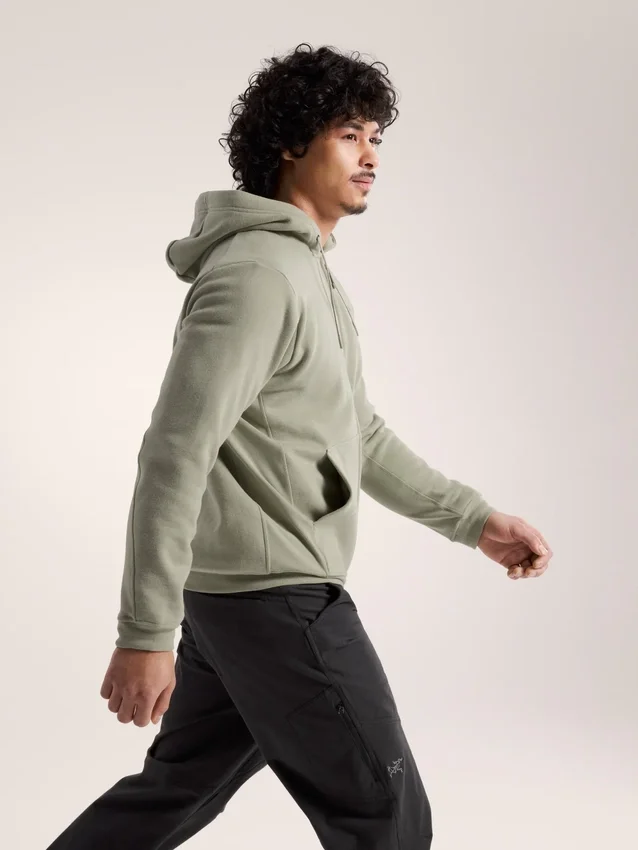 Emblem Fleece Full Zip Huvtröja för män