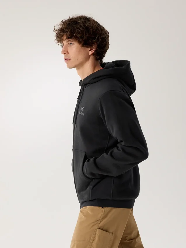 Emblem Fleece Full Zip Huvtröja för män