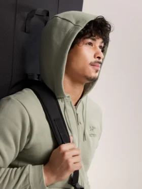 Emblem Fleece Full Zip Huvtröja för män