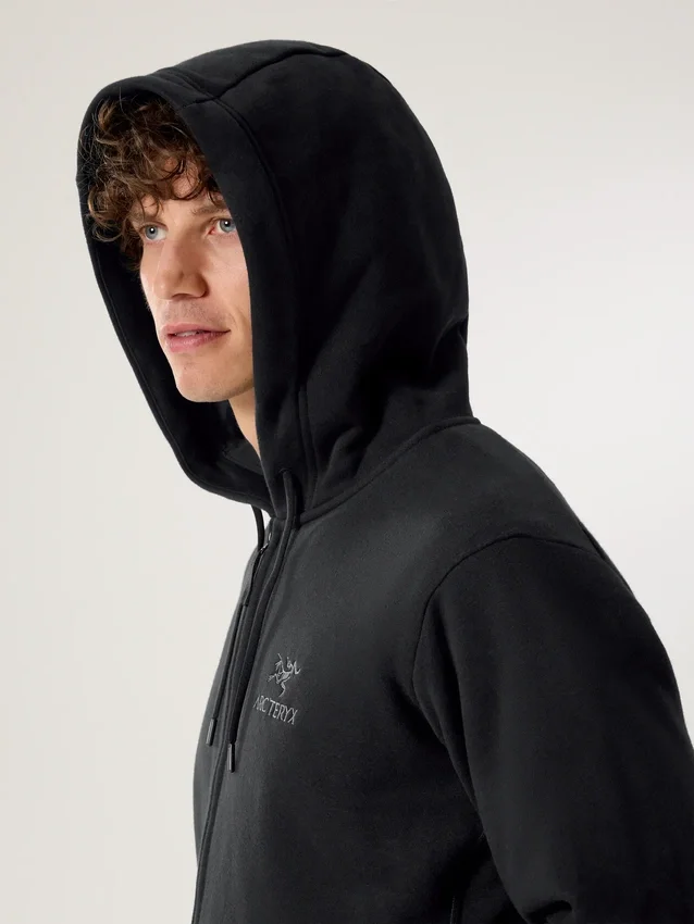 Emblem Fleece Full Zip Huvtröja för män
