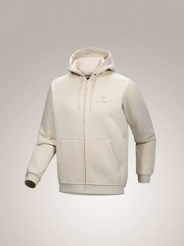 Emblem Fleece Full Zip Huvtröja för män