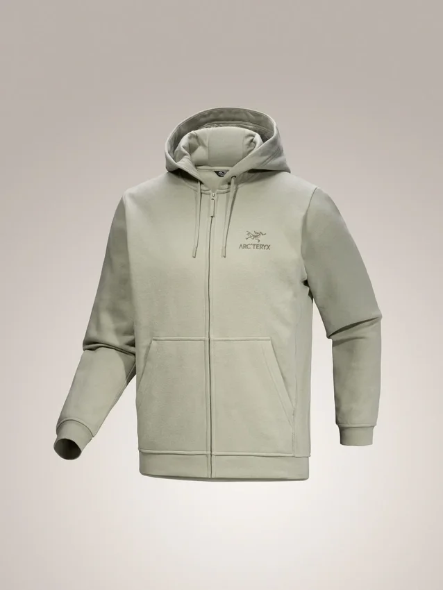 Emblem Fleece Full Zip Huvtröja för män