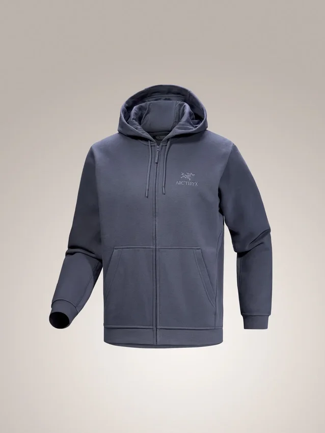 Emblem Fleece Full Zip Huvtröja för män