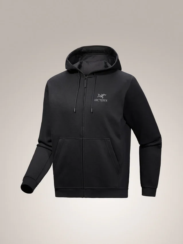 Emblem Fleece Full Zip Huvtröja för män