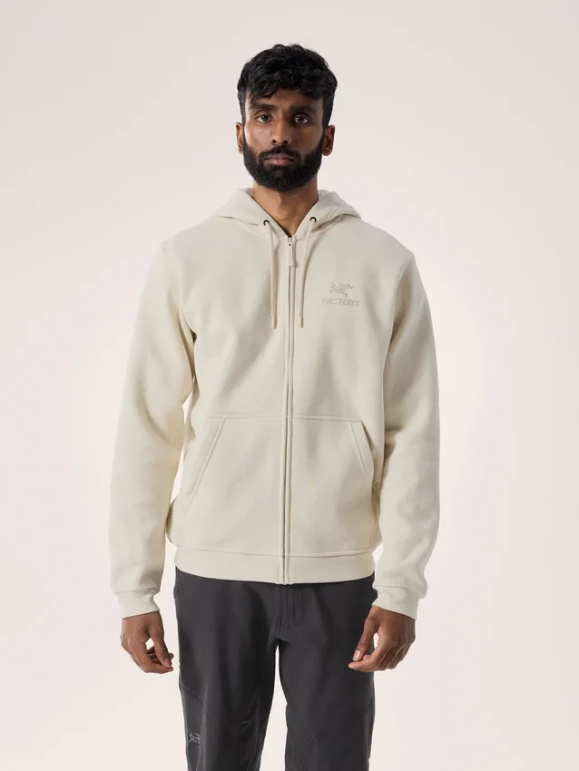 Emblem Fleece Full Zip Huvtröja för män