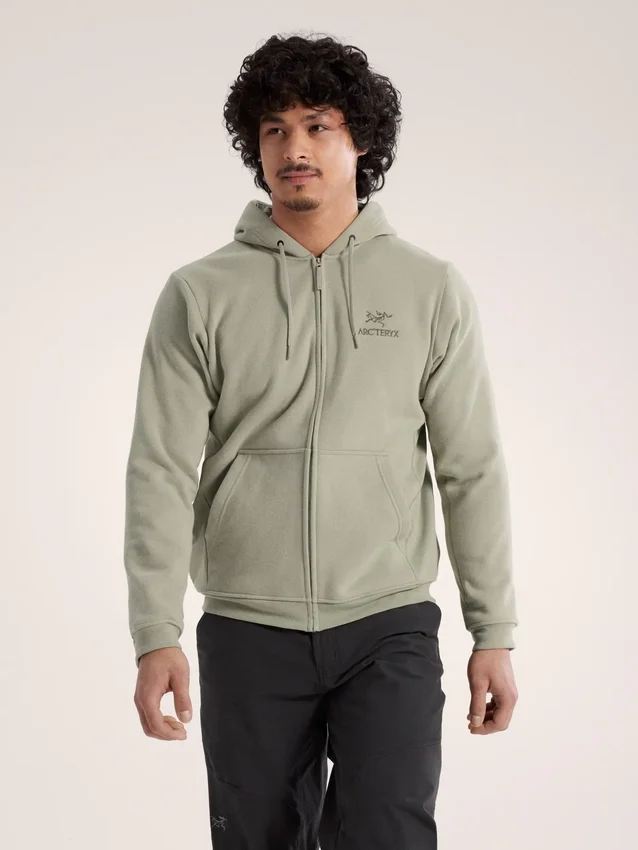 Emblem Fleece Full Zip Huvtröja för män