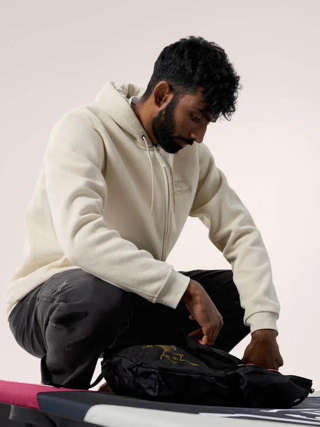 Emblem Fleece Full Zip Huvtröja för män