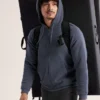 Emblem Fleece Full Zip Huvtröja för män