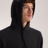 Emblem Fleece Huvtröja för män