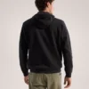 Emblem Fleece Huvtröja för män