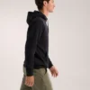 Emblem Fleece Huvtröja för män