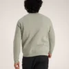 Fleece-tröja med Emblem och rund hals för män
