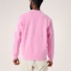 Fleece-tröja med Emblem och rund hals för män