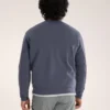 Fleece-tröja med Emblem och rund hals för män