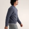 Fleece-tröja med Emblem och rund hals för män