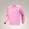 Fleece-tröja med Emblem och rund hals för män