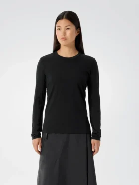 Frame T-shirt med rund hals och långa ärmar för damer