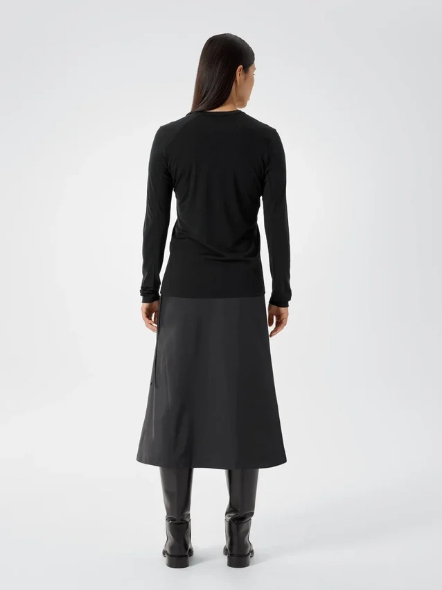 Frame T-shirt med rund hals och långa ärmar för damer