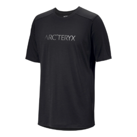 Ionia Merinoull Arc "Word Logo T-shirt SS" Svart