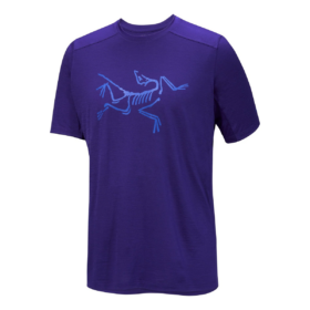 Ionia Merinoull-T-shirt med logotyp "Purple"