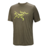 Ionia T-shirt i merinoull med logotyp "Olive Green"