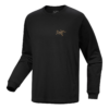 Kragg bomullst-shirt med långa ärmar "Black"