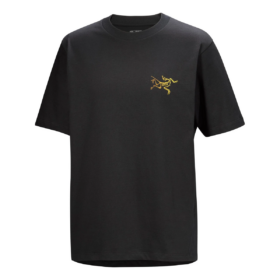 Kragg bomullst-shirt med logotyp ”Black”