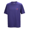 Kragg bomullst-shirt med logotyp "Purple"