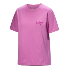 Kragg bomullst-shirt med rund hals och Little Bird-motiv SS "Pink"