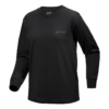 Kragg Cotton Bird långärmad T-shirt med rund hals "Black"