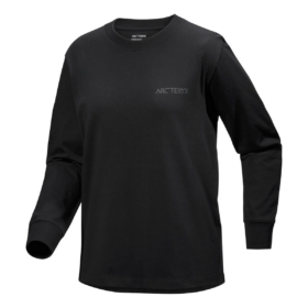 Kragg Cotton Bird långärmad T-shirt med rund hals "Black"