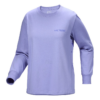 Kragg Cotton Bird långärmad T-shirt med rund hals "Purple"