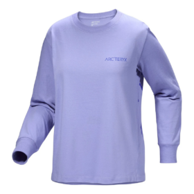 Kragg Cotton Bird långärmad T-shirt med rund hals "Purple"