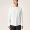 Kragg Cotton Bird T-shirt med rund hals och långa ärmar för damer