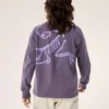 Kragg Cotton Bird T-shirt med rund hals och långa ärmar för damer
