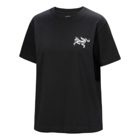 Kragg Cotton Bird Tile Crew T-shirt SS ”Black”