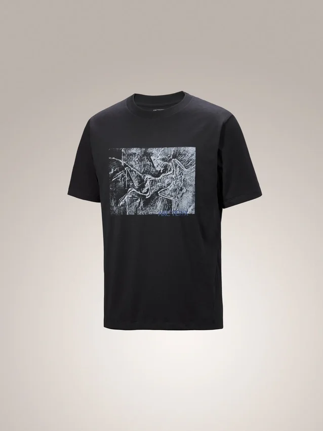 Kragg Cotton Lithographica-skjorta SS för män