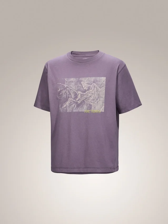 Kragg Cotton Lithographica-skjorta SS för män