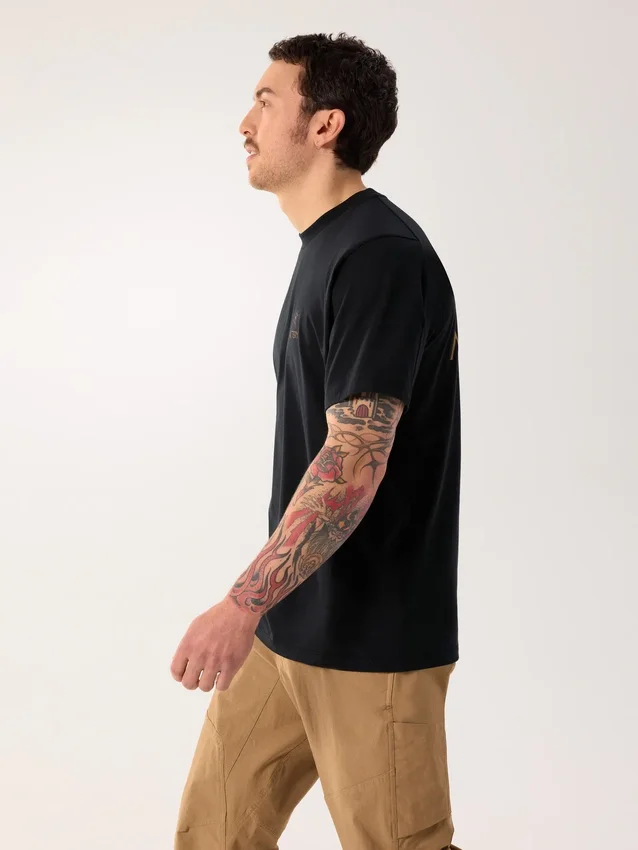Kragg SL Cotton Bird Word Shirt SS för män