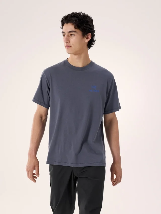 Kragg SL Cotton Bird Word Shirt SS Herr