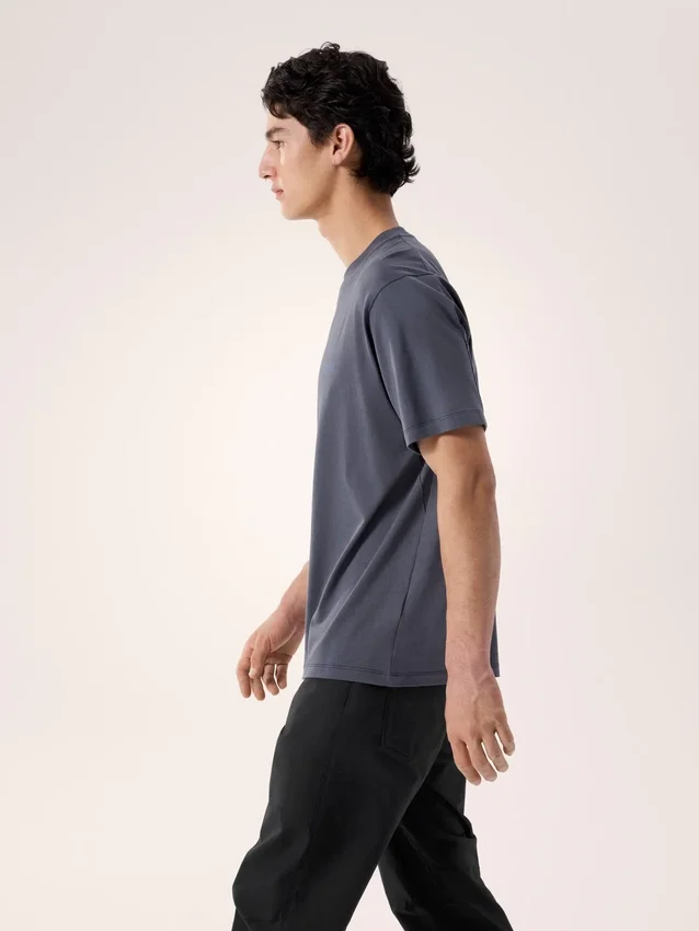 Kragg SL Cotton Bird Word Shirt SS Herr
