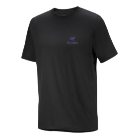 Kragg SL Cotton Bird Word T-shirt "Black Purple"